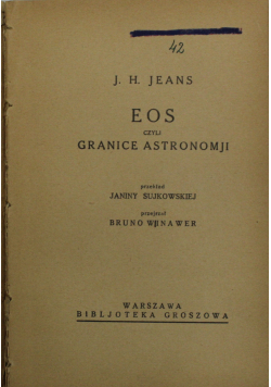 EOS czyli granice astronomii 1930r