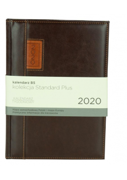 Kalendarz 2020 B5 Standard Plus ciemny brąz ASTRA