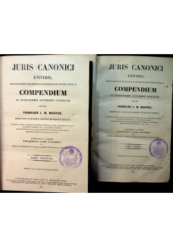 Juris Canonici  2 tomy 1861 r