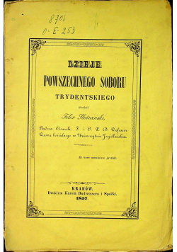 Dzieje powszechnego soboru trydentskiego 1857 r