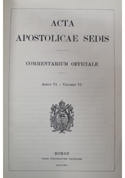 Acta apostolicae sedis 9 Nr 1914