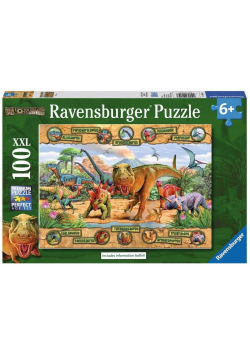 Puzzle 100 Dinozaury XXL