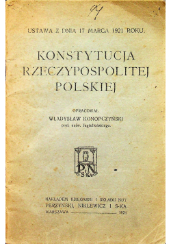 Konstytucja Rzeczypospolitej Polskiej 1924r