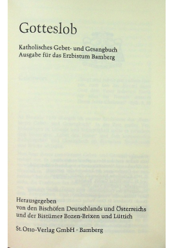 Gotteslop. Katholisches Gebet und Gesangbuch