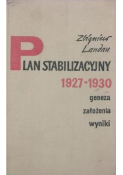 Plan stabilizacyjny 1927 1930