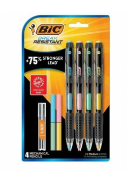 Ołówek mechaniczny + wkłady + gumka 4szt BIC