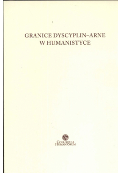 Granice dyscyplinarne w humanistyce