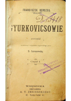 Gyurkovicsowie 3 tomy 1902 r.