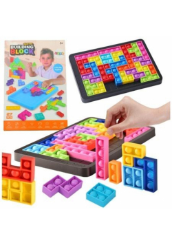 Gra Tetris Pop-It Układanka Puzzle 3w1 27el