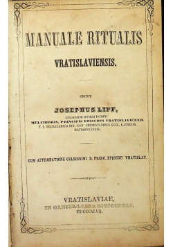 Manuale ritualis vratislaviensis 1847 r.