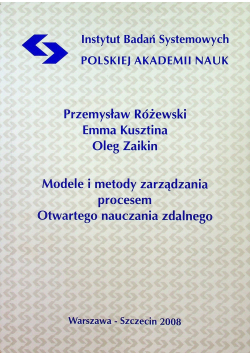 Modele i metody zarządzania procesem otwartego nauczania zdalnego