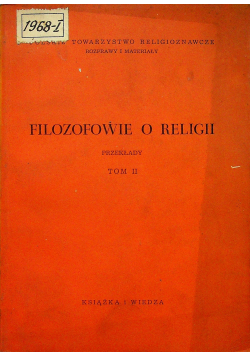 Filozofowie o religii Tom II