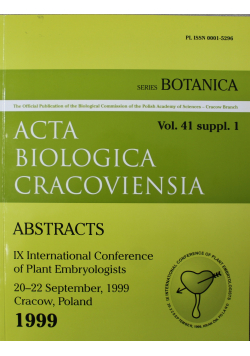Acta Biologica Cracoviensia Vol 41 suppl 1