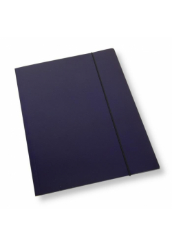 Teczka A4 z gumką lakier granatowa 350gsm (10szt)