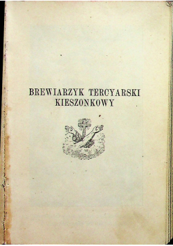 Brewiarz tercyarski kieszonkowy 1912r