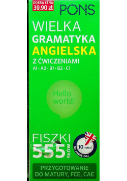 Fiszki 555 Wielka gramatyk angielska z ćwiczeniami A1 C1