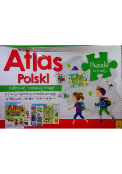 Atlas Polski +Plakat z mapą +Puzzle