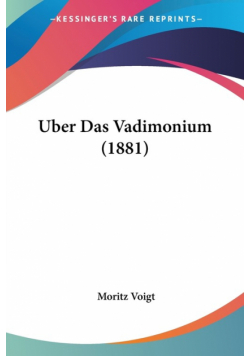 Uber Das Vadimonium (1881)