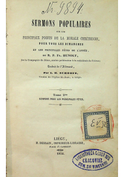 Sermons Populaires 1854 r
