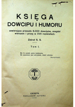 Księga Dowcipu i humoru tom I 1932 r.
