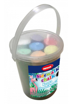 Kreda chodnikowa w plastikowym wiaderku 7 kolorów