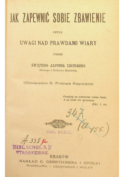 Jak zapewnić sobie zbawienie 1884 r.