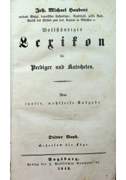 Vollstandiges Lexikon fur prediger und katecheten 1843r
