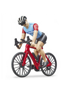 Figurka kolarza z rowerem górskim
