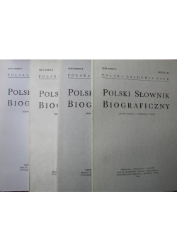 Polski Słownik Biograficzny tom XXXIV 4 zeszyty