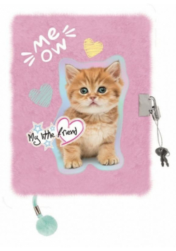 Pamiętnik A5/96K z kłódką Pastel kitty