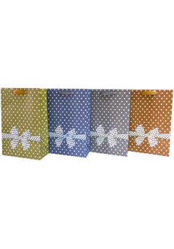 Torebka Lux Kropki z brokatem max A3 ROZETTE