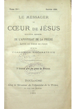 Le messager Coeur de Jesus 1881 r.