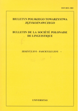 Biuletyn Polskiego Towarzystwa Językoznawczego t.66