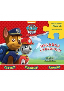 Psi Patrol  Układaj i koloruj książka i  puzzle Nowa