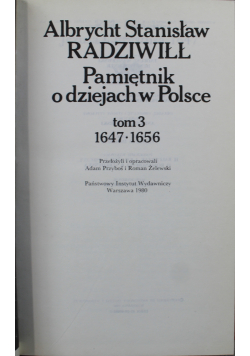 Pamiętnik o dziejach w Polsce Tom III