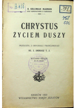 Chrystus życiem duszy 1923 r.
