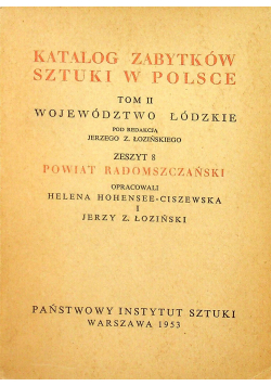 Katalog zabytków sztuki w Polsce Tom II Zeszyt 8