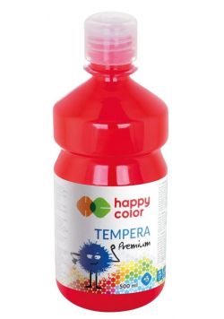 Farba tempera Premium 500ml czerwona HAPPY COLOR