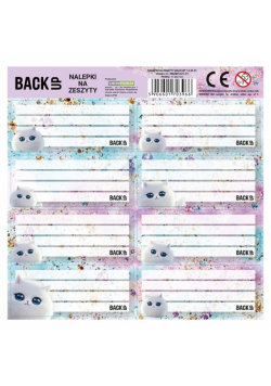 Nalepki na zeszyty BackUp 7 A01(25szt) DERFORM