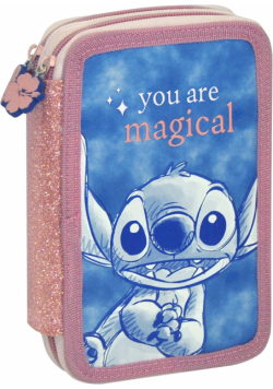 Piórnik 2-komorowy z wyposażeniem Stitch ST00024