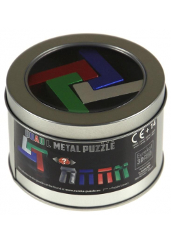 Łamigłówka metalowa w puszce Quad L - poziom 3/4