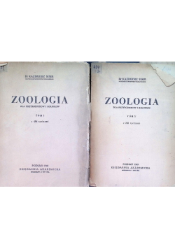 Zoologia Tom 1 i 2 1949 r.