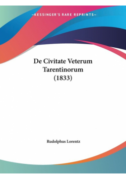 De Civitate Veterum Tarentinorum (1833)