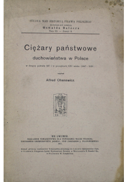 Ciężary państwowe duchowieństwa w Polsce 1911 r.