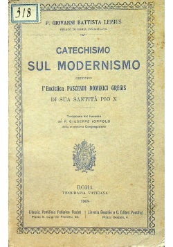 Catechismo Sul Modernismo 1908 r
