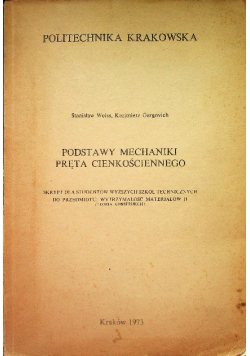 Podstawy mechaniki pręta cienkościennego
