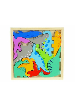 Układanka puzzle drewniane dinozaury