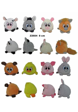 Zwierzęta wiejskie kula 8cm MIX