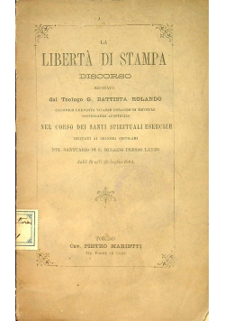 La Liberta di stampa 1884 r