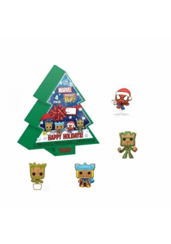 Pop! Pocket Marvel Keychain 4pack Tree holiday Happy Holidays! Figurki zestaw